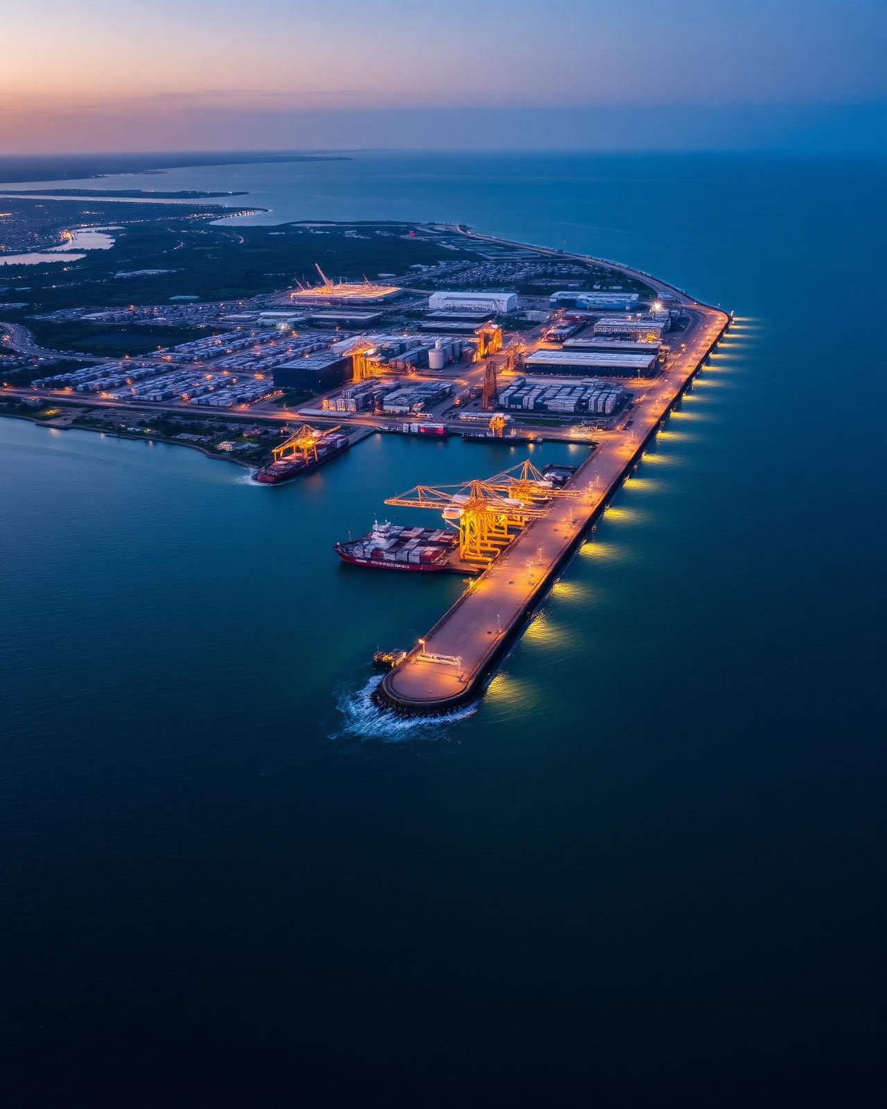Florida commercial real estate at twilight